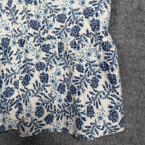 Saloni Size 10 Ashley Babydoll Mini Dress White Cotton Floral Print Cap Sleeves - Picture 8 of 13